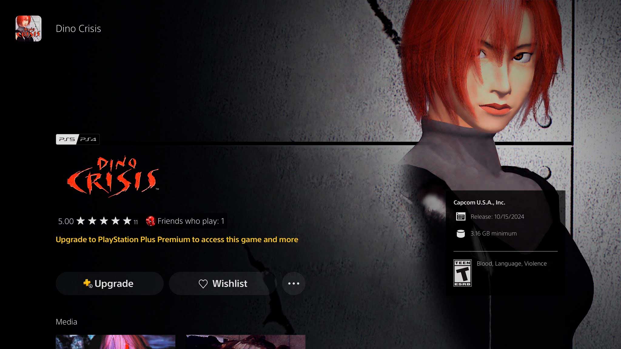 Dino Crisis PlayStation Plus