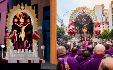 La procesión del señor de los Milagros llegó a Roblox